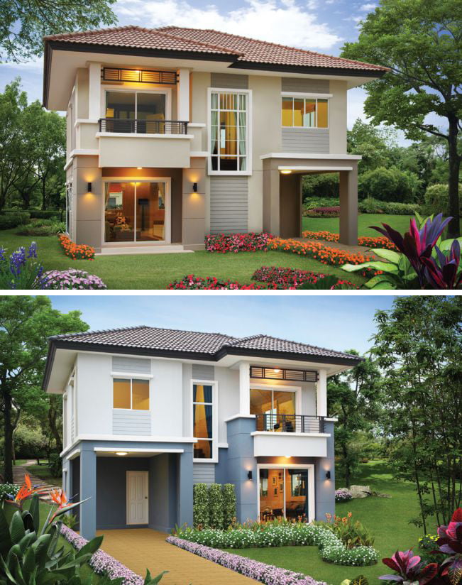 những ngôi nhà 2 tầng đẹp mái thái bắt mắt_nhadepso