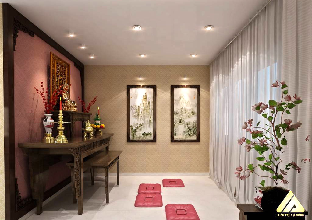 mẫu thiết kế phòng thờ đẹp và trang trọng 10