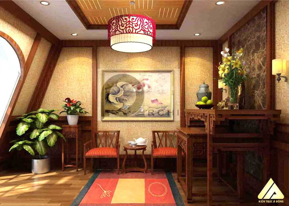 mẫu thiết kế phòng thờ đẹp và trang trọng 11