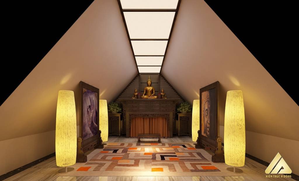mẫu thiết kế phòng thờ đẹp và trang trọng 12