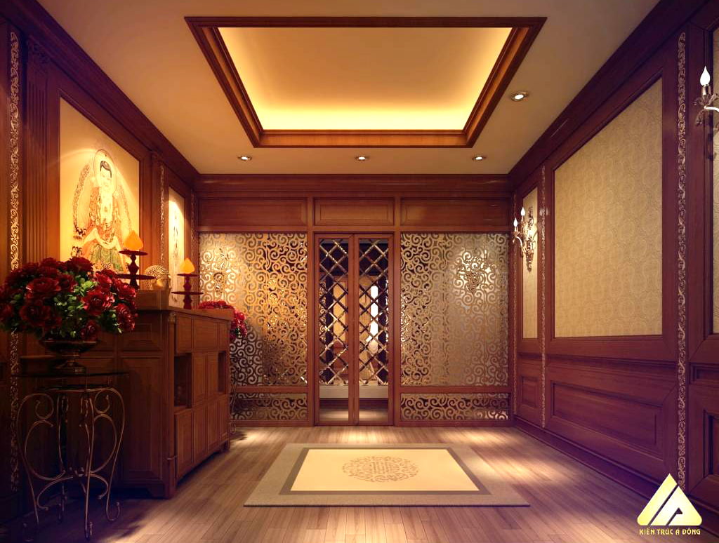 mẫu thiết kế phòng thờ đẹp và trang trọng 13