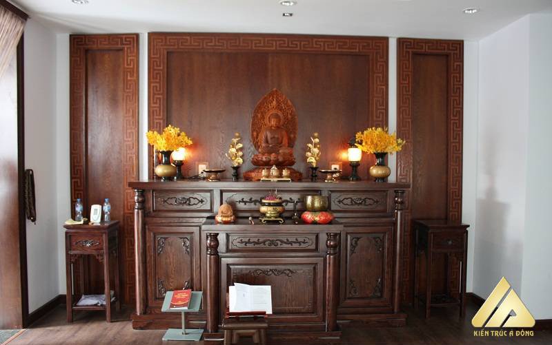 mẫu thiết kế phòng thờ đẹp và trang trọng 14
