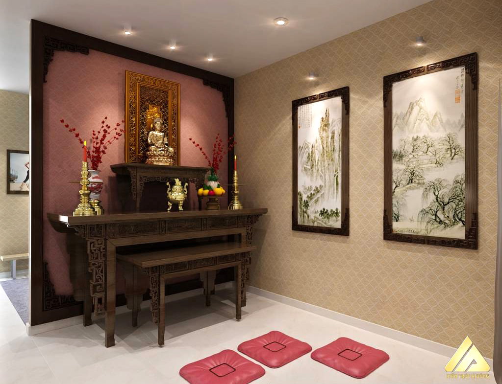 mẫu thiết kế phòng thờ đẹp và trang trọng 15