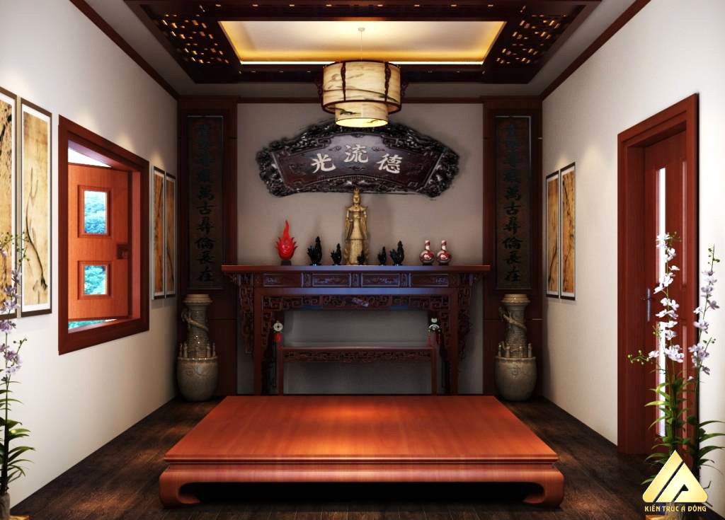 mẫu thiết kế phòng thờ đẹp và trang trọng 16
