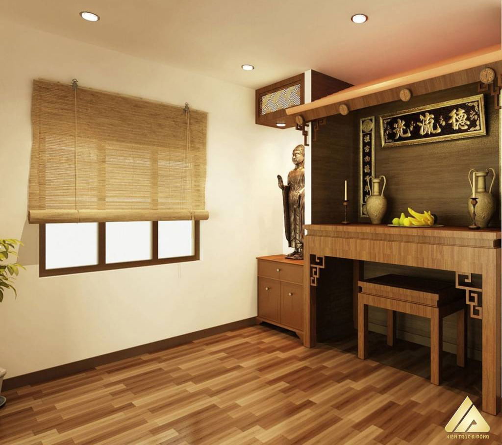 mẫu thiết kế phòng thờ đẹp và trang trọng 2