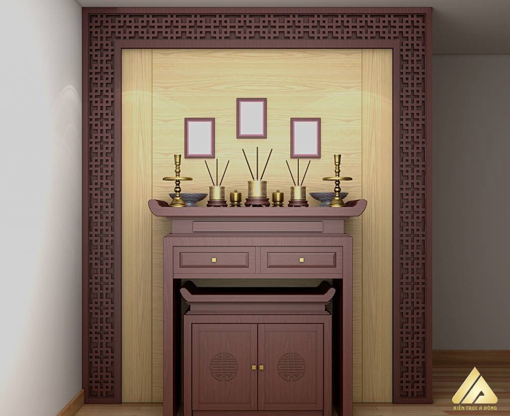 mẫu thiết kế phòng thờ đẹp và trang trọng 5