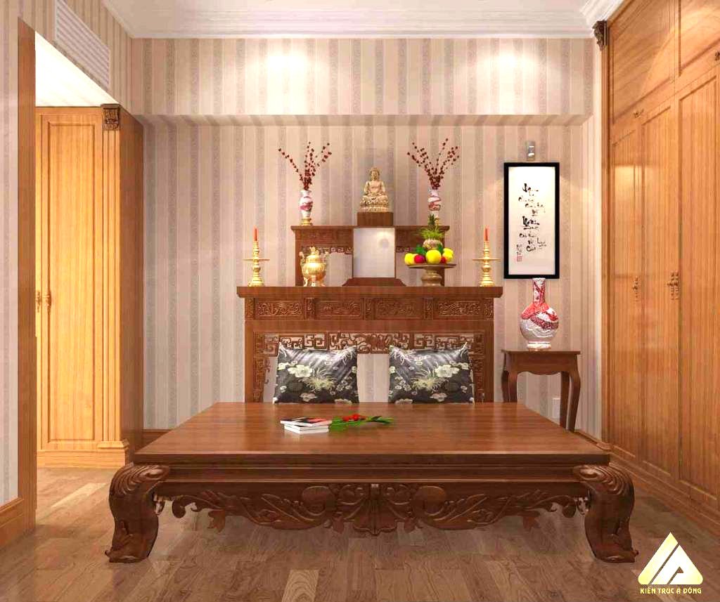 mẫu thiết kế phòng thờ đẹp và trang trọng 6
