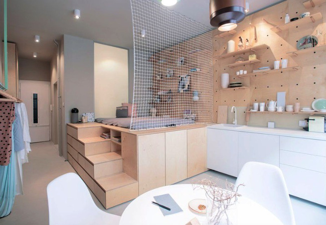 Danh sách 13 căn hộ siêu nhỏ gây thương nhớ nhờ thiết kế ăn gian diện tích tài tình - Ảnh 13. Danh sách 13 căn hộ siêu nhỏ gây thương nhớ nhờ thiết kế ăn gian diện tích tài tình - Ảnh 13.