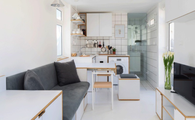 Danh sách 13 căn hộ siêu nhỏ gây thương nhớ nhờ thiết kế ăn gian diện tích tài tình - Ảnh 14. Danh sách 13 căn hộ siêu nhỏ gây thương nhớ nhờ thiết kế ăn gian diện tích tài tình - Ảnh 14.