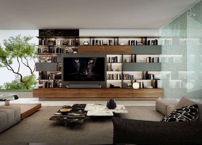  Một phòng khách với đường nét đơn giản, gọn nhẹ nhưng đảm bảo gói trọn những tiện ích chủ nhà mong muốn.