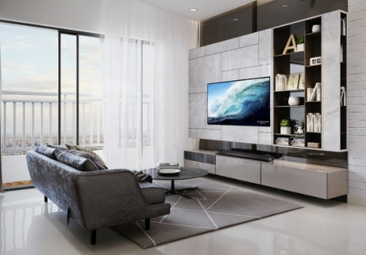 Nội thất đơn giản khiến căn phòng khách trở nên tinh tế nhưng không kém phần sang trọng.