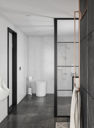 Sàn nhà bằng đá dễ dàng vệ sinh.