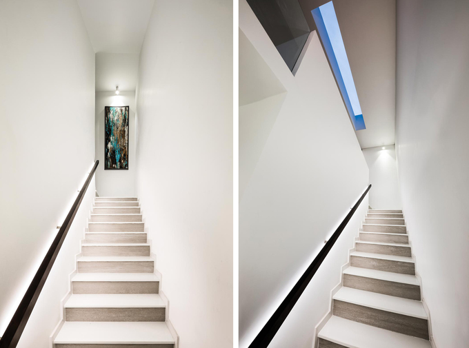  Trục giao thông trong nhà cũng mang tinh thần tối giản với thiết kế gọn gàng, thuận tiện khi sử dụng.