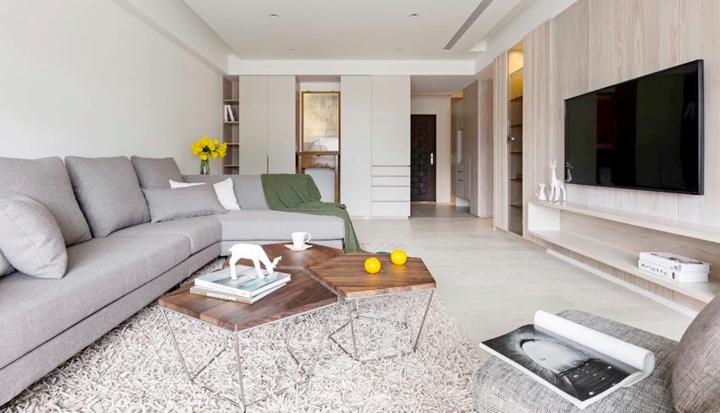 Bàn trà độc đáo thể hiện gu thẩm mỹ đáng nể của chủ nhân.