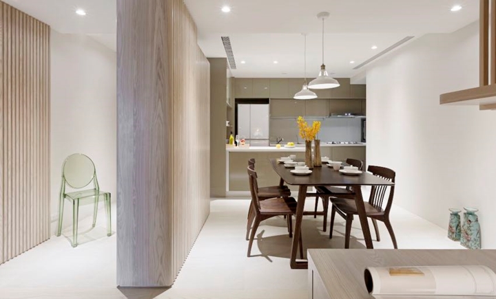  Chọn tường màu trắng khiến căn hộ có cảm giác sâu và rộng hơn so với diện tích thực.