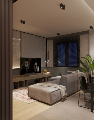 Ghế sofa êm ái để cho chủ nhân có thể ngồi tiếp khách hay nằm nghỉ tạm.